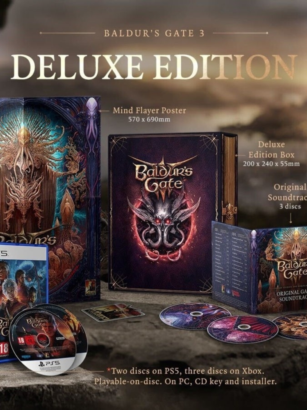 Sony Baldur's Gate 3 Deluxe Edition - Black, Purple, Gold
